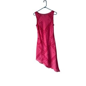 Studio Y Y2K Juniors Size 9 Pink Fairy Asymmetrical Hem Prom HOCO Dress Floral